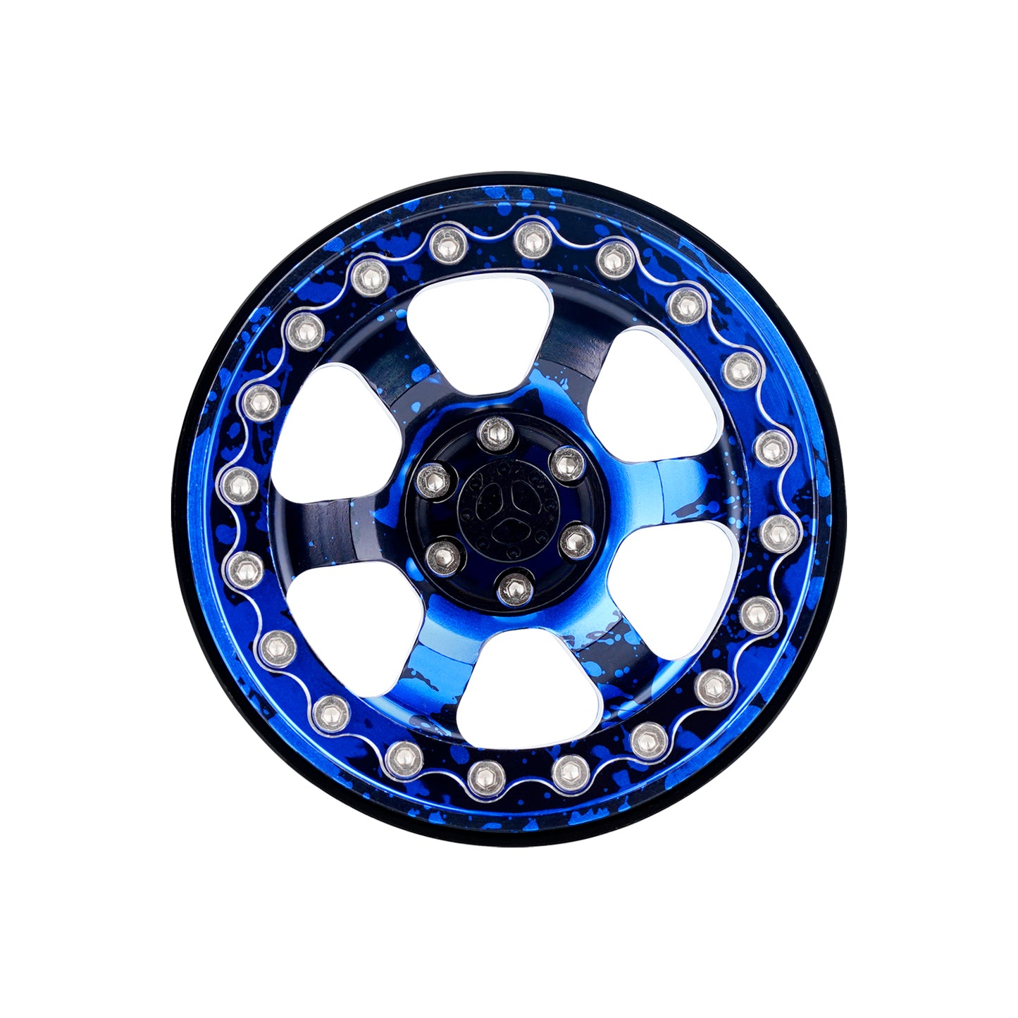 TCRC 4PCS Splash Anodizing Aluminum 2.2 Inch High Mass RC Beadlock Wheels Hubs