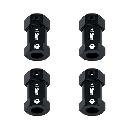 TCRC 4PCS Aluminum 12mm Wheel Hex Hubs 15MM Extension Adapters for Axial 1/8 AXP8 Gilamon Trail Buggy