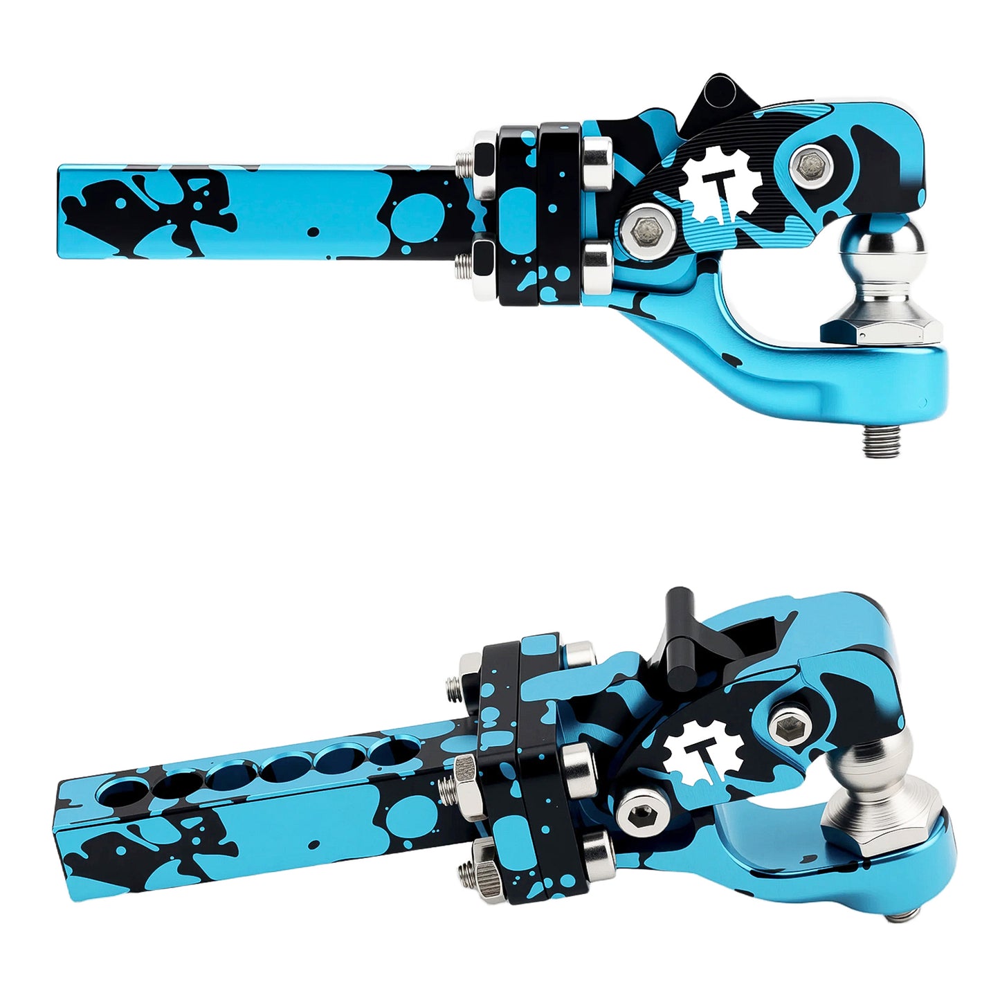 TCRC Splash Anodizing Metal Bumper Trailer Hitch Tow Hook Receiver Kit for 1/10 RC Crawler Car