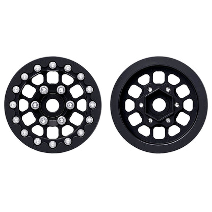 TCRC 4PCS Deep Dish Splash Anodizing Aluminum 1.55 Inch Wheels Hubs
