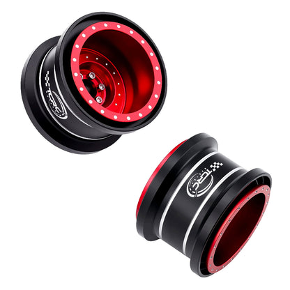 TCRC 4PCS Aluminum TRX4MT Beadlock Wheels Hubs for TRX-4MT F-150 K10 1/18 Scale Monster Truck