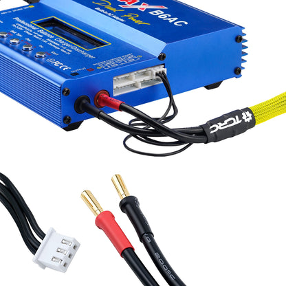 TCRC 1pc 600mm 1s & 2s RC Lipo Battery Charging / Balance Cable Leads with 4mm/5mm Bullet Connector