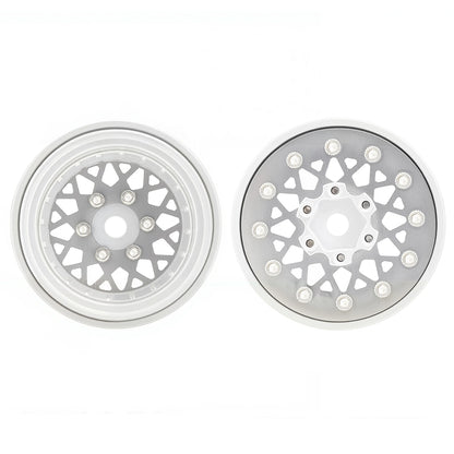 TCRC 4PCS Deep Dish Grade 5 Titanium Wheel Face 1.0 Inch Beadlock Wheels Hubs