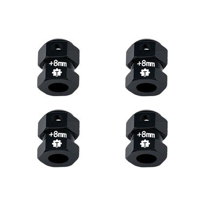 TCRC 4PCS Aluminum 12mm Wheel Hex Hubs 8MM Extension Adapters for Axial 1/8 AXP8 Gilamon Trail Buggy