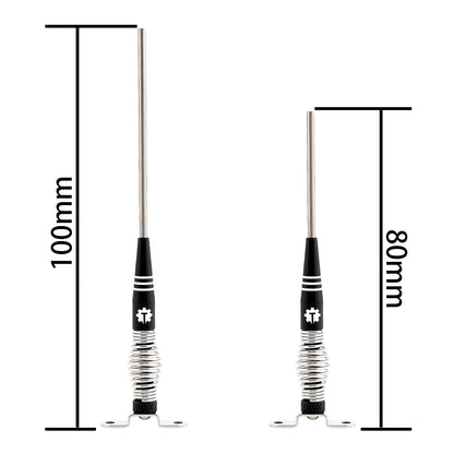 TCRC 80mm&100mm Decorative RC Car Hard Spring Antenna with GR5 Titanium Mast Set for 1/24 1/18 RC Crawler Car