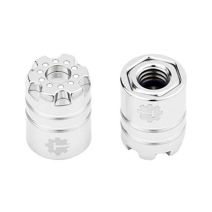 TCRC 4PCS Aluminum M5 Nut Wheel Rim Center Cap Manual Locking Hubs for Axial 1/8 AXP8 Gilamon Trail Buggy