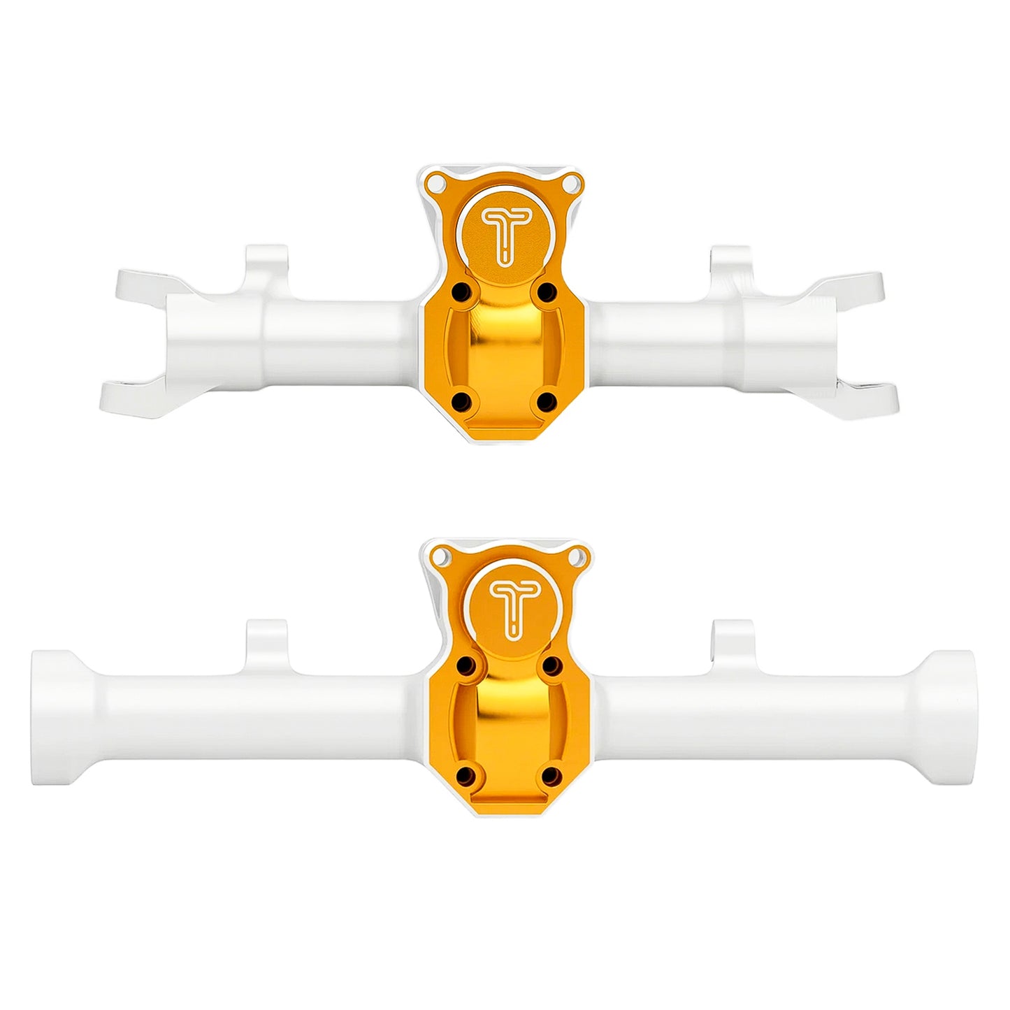 TCRC Aluminum Front Rear Axle Housing with Diff Covers Set for Axial SCX24 Bronco Gladiator Deadbolt C10 1/24 RC Crawler