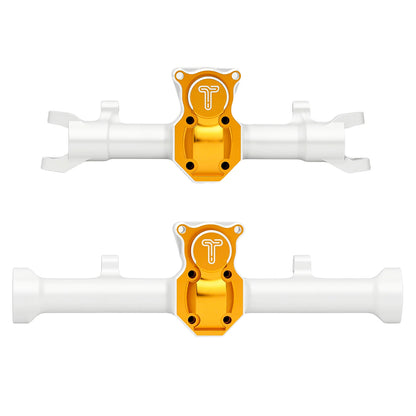 TCRC Aluminum Front Rear Axle Housing with Diff Covers Set for Axial SCX24 Bronco Gladiator Deadbolt C10 1/24 RC Crawler