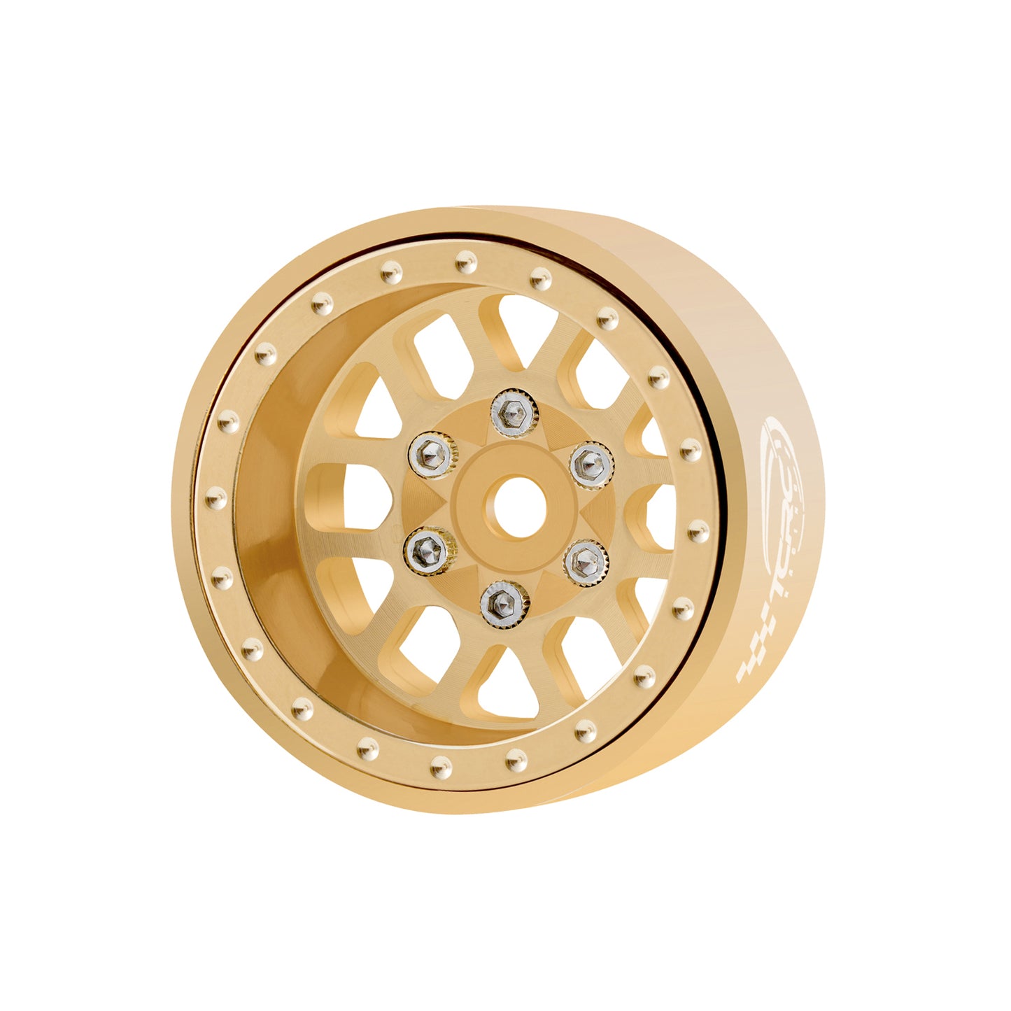 TCRC 4PCS Brass Deep Dish 1.0 Inch Beadlock Wheels Hubs