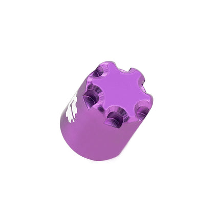 TCRC 4PCS Aluminum M2.5 Wheels Center Caps Lock Nuts