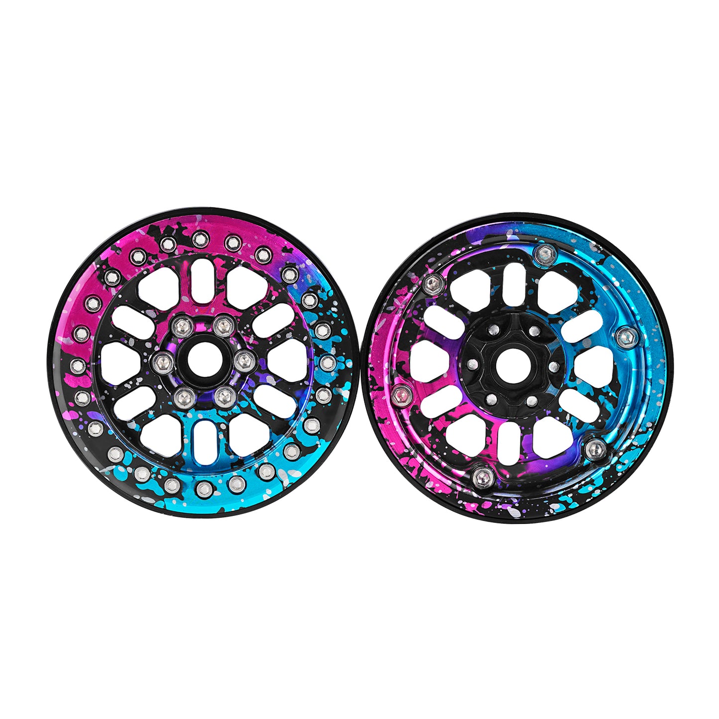 TCRC Splash Anodizing Aluminum 2.2 Inch Beadlock Wheel Hubs
