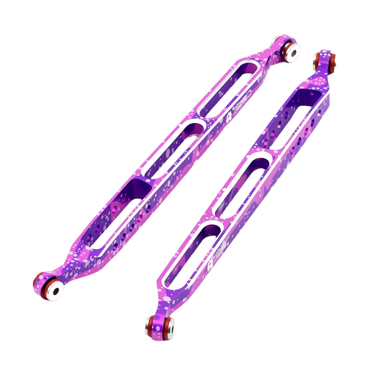 TCRC 2PCS Splash Anodizing Aluminum Rear Lower Suspension Linkage Trailing Arm Tie Rod for Axial 1/8 AXP8 Gilamon Trail Buggy