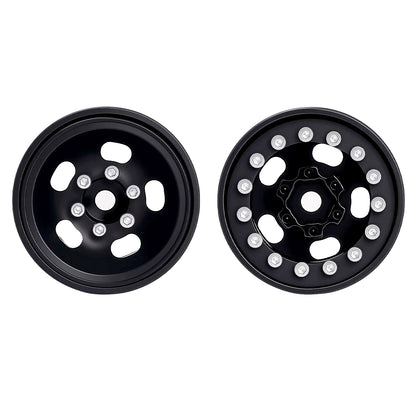 TCRC 4PCS Aluminum Deep Dish 1.0 Inch Beadlock Wheels Hubs