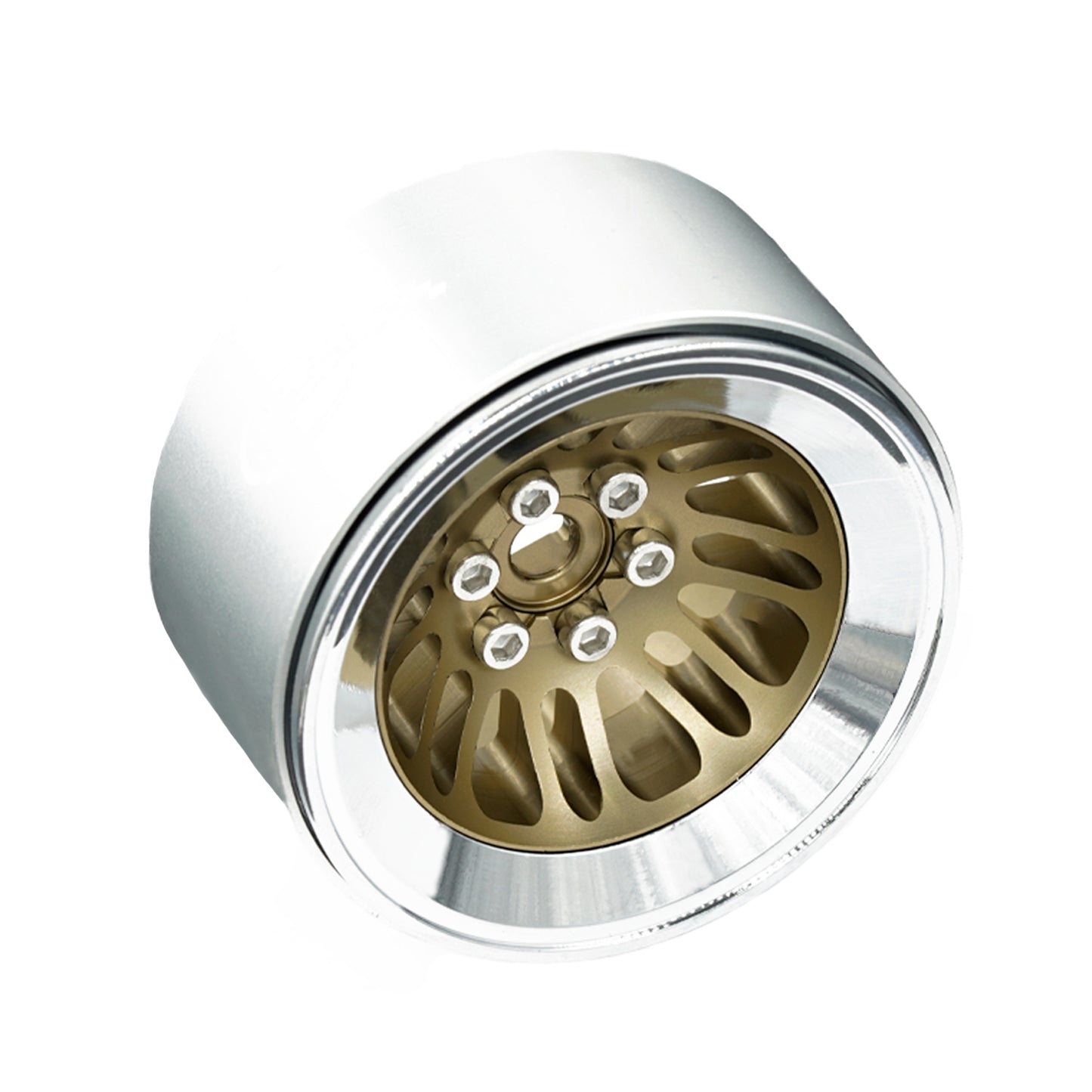 TCRC 4PCS Aluminum 2.2 Inch High Mass Beadlock Wheels Hubs