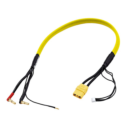 TCRC 1pc 600mm 2S XT90 Lipo Battery Charging / Balance Cable Leads with 4mm/5mm Bullet Connector