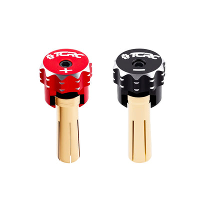TCRC 2PCS Aluminum Heatsink 5mm Bullet Plug Connectors for Li-Po and Li-HV Hardcase Power (Red + Black)
