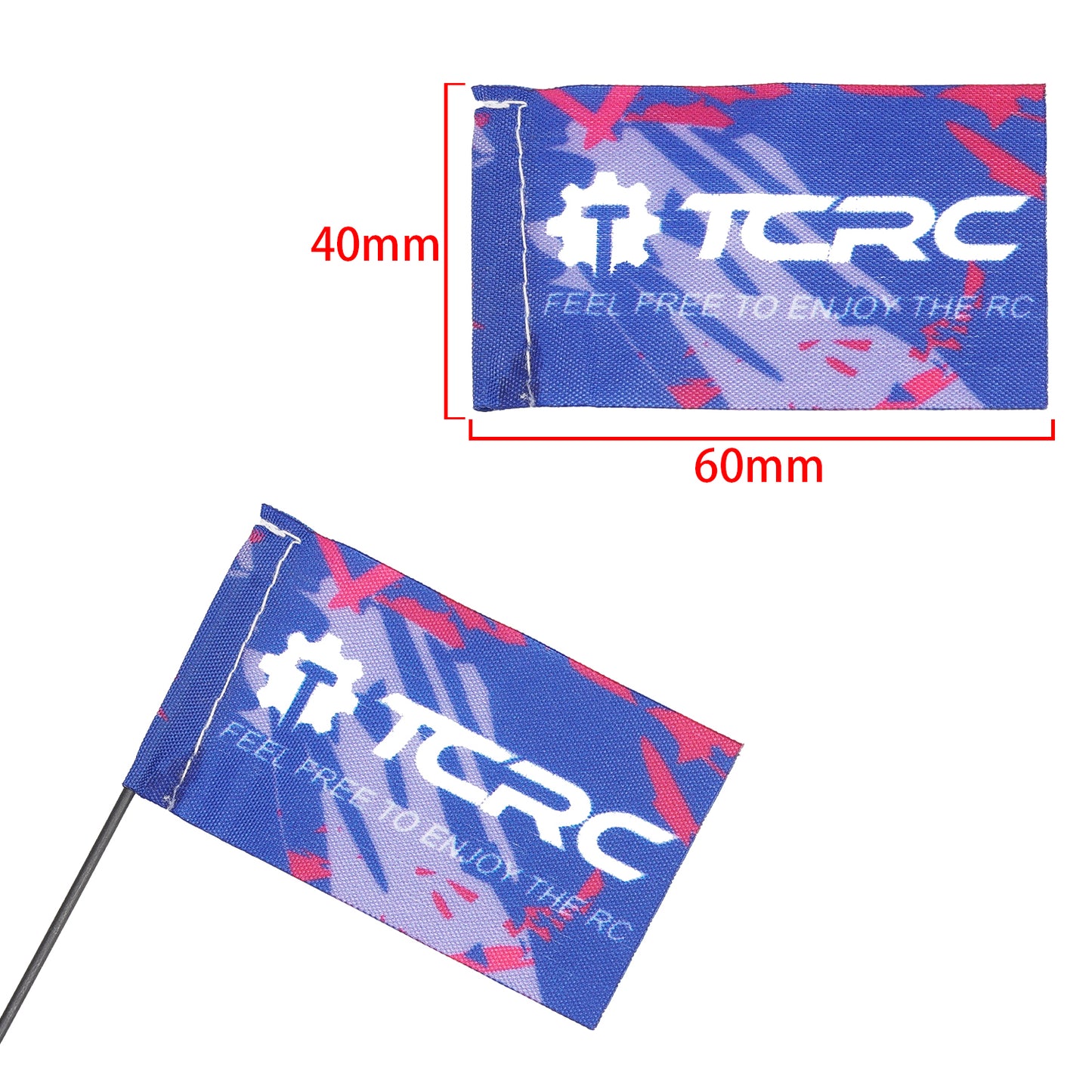TCRC 16cm Decoration Antenna with Flag for 1/24 1/18 RC Crawler Car
