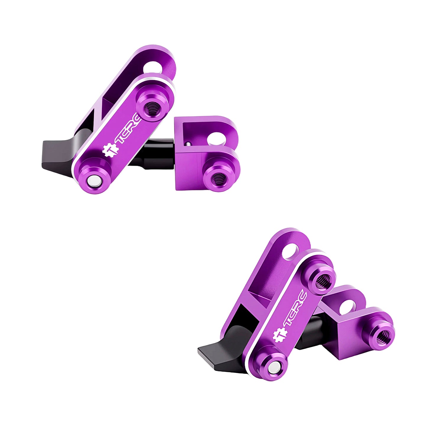 TCRC 7075 Aluminum Rear Leaf Spring Shackles Secondary Lifting Lug Connector for 1/10 RC4WD Trail Finder Tamiya F-350, Hilux Tundra