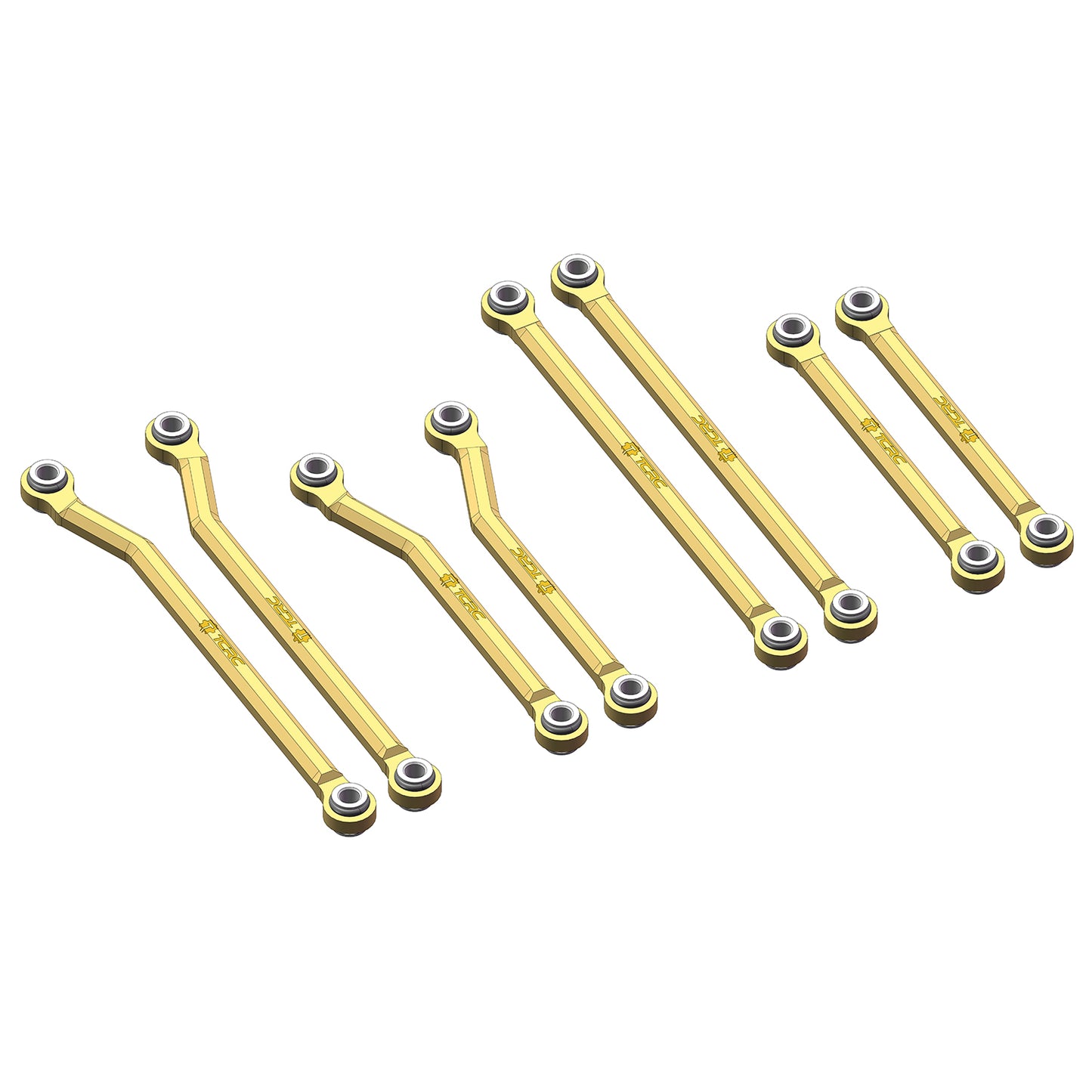 TCRC Brass High Clearance Chassis Links Set for 1/18 TRX4M Defender Bronco