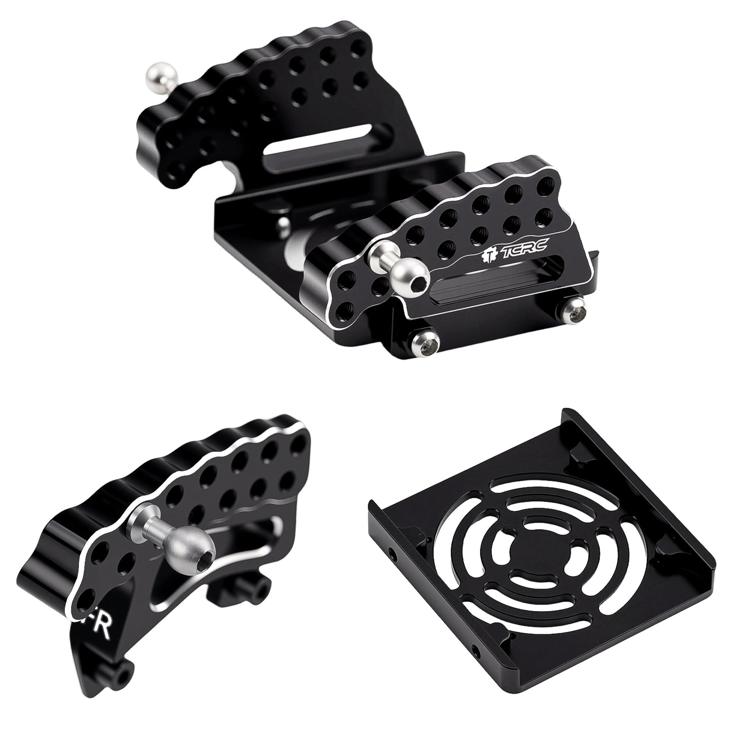 TCRC 4PCS Aluminum Adjustable Shock Mount Front Rear Suspension Bracket Shock Absorber Holder for HPI Venture18