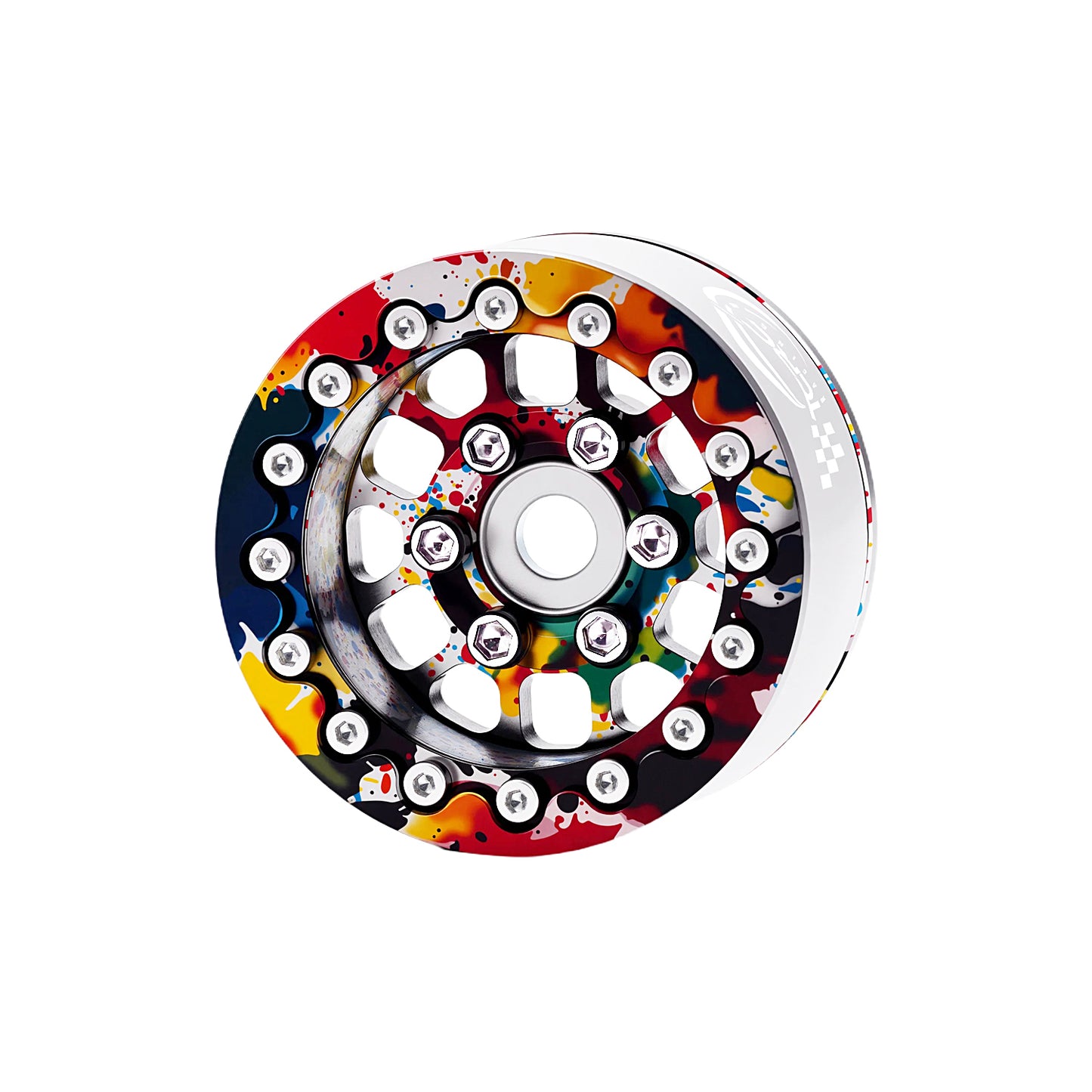 TCRC 4PCS Deep Dish Splash Anodizing Aluminum 1.55 Inch Wheels Hubs