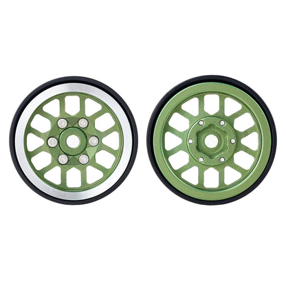 TCRC 4PCS Aluminum Deep Dish 1.0 Inch Beadlock Wheels Hubs