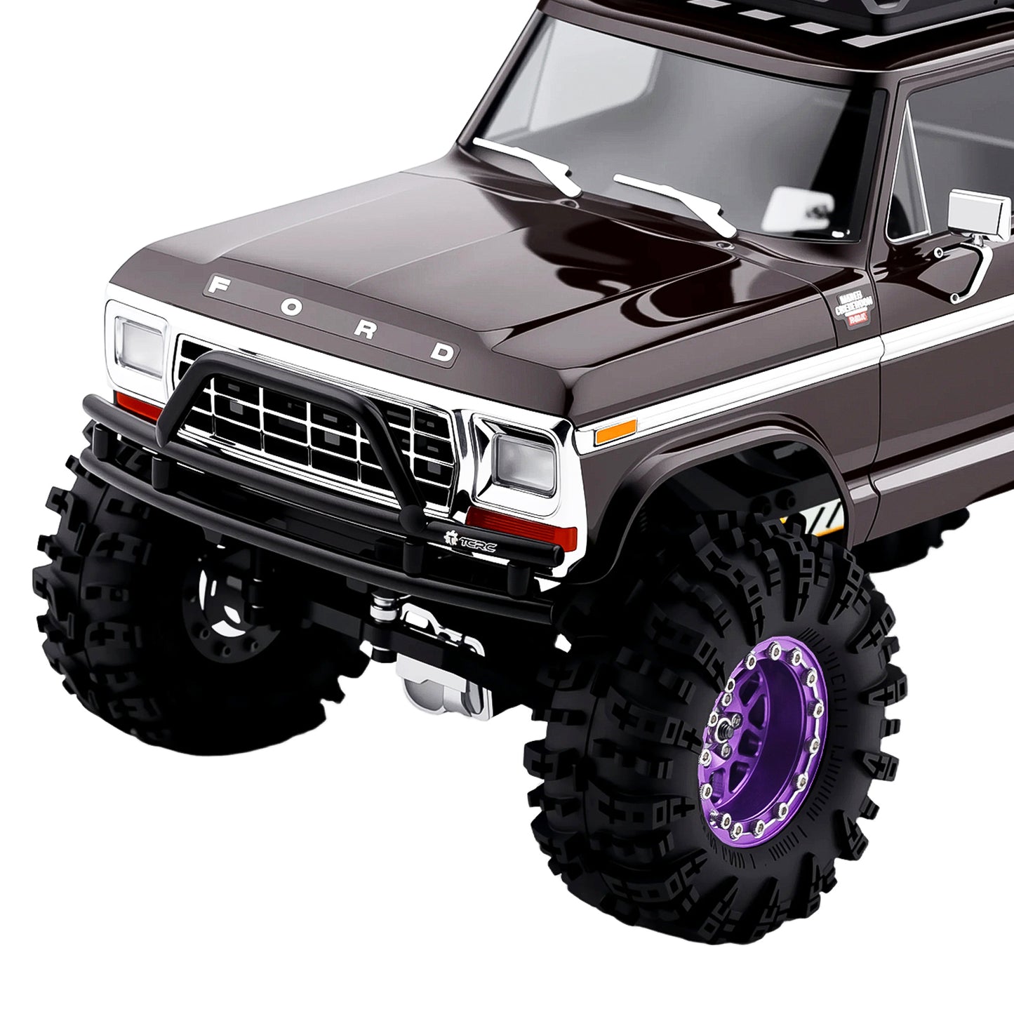 TCRC Metal Front and Rear Bumpers Set for 1/18 TRX4M F-150 High Trail Crawler Truck Upgrade