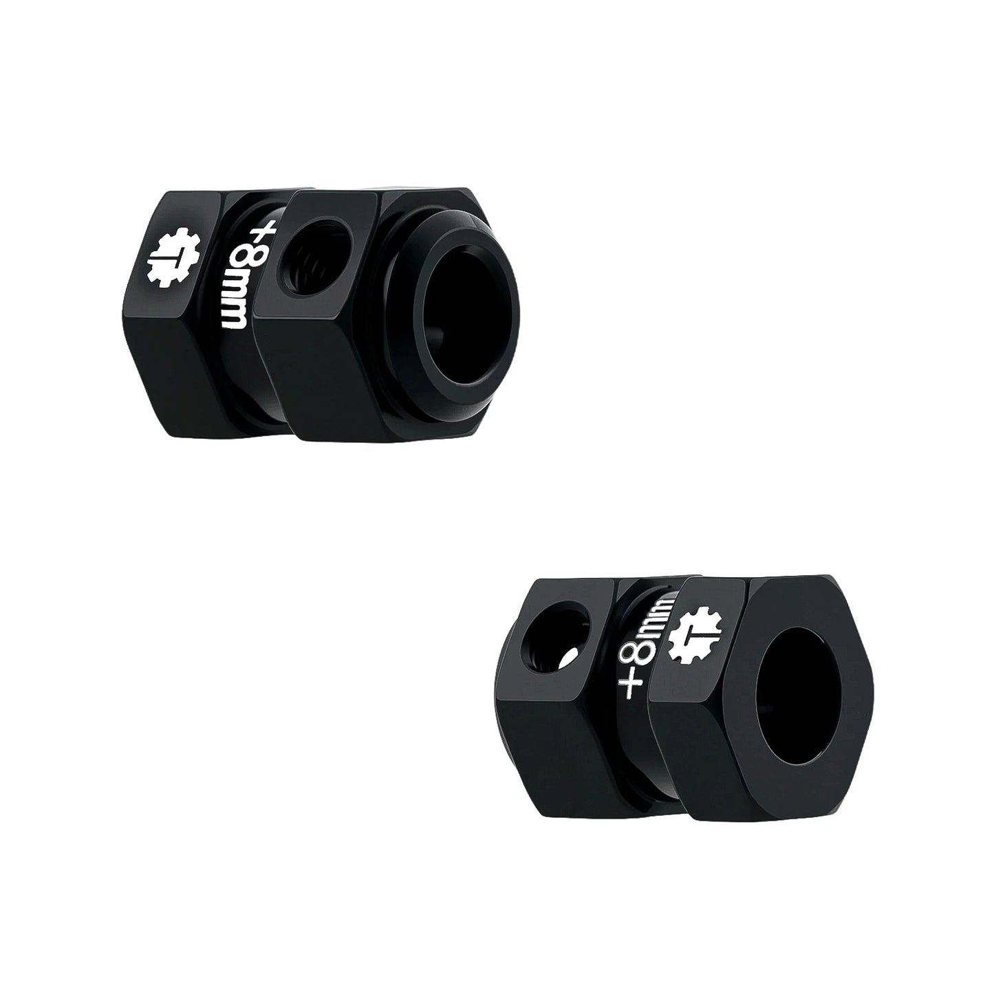 TCRC 4PCS Aluminum 12mm Wheel Hex Hubs 8MM Extension Adapters for Axial 1/8 AXP8 Gilamon Trail Buggy