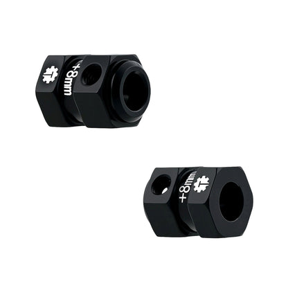 TCRC 4PCS Aluminum 12mm Wheel Hex Hubs 8MM Extension Adapters for Axial 1/8 AXP8 Gilamon Trail Buggy