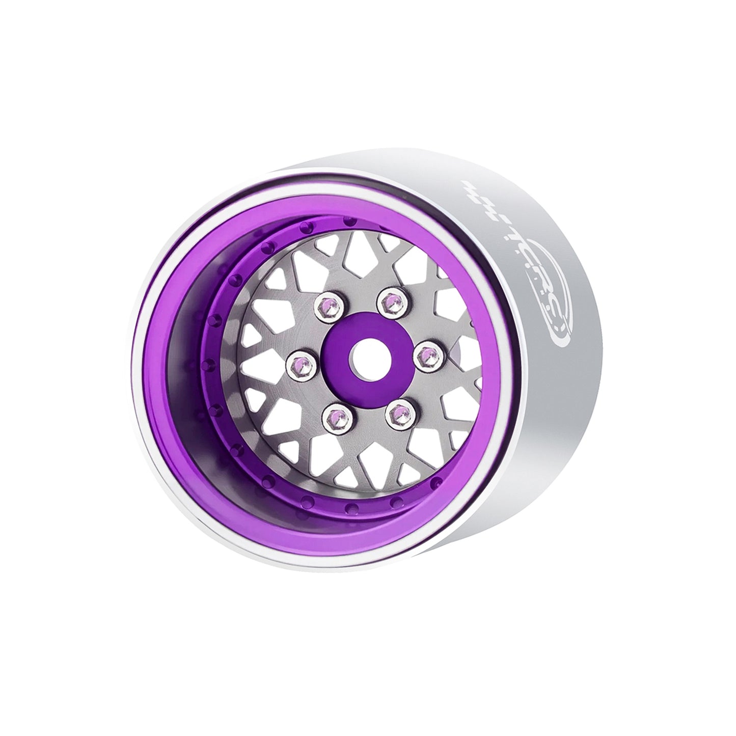 TCRC 4PCS Deep Dish Grade 5 Titanium Wheel Face 1.0 Inch Beadlock Wheels Hubs