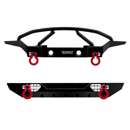 TCRC Aluminum Front and Rear Bumpers set for 1/24 RC Axial SCX24 Jeep JT Gladiator