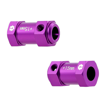 TCRC 4PCS Aluminum 12mm Wheel Hex Hubs 15MM Extension Adapters for Axial 1/8 AXP8 Gilamon Trail Buggy
