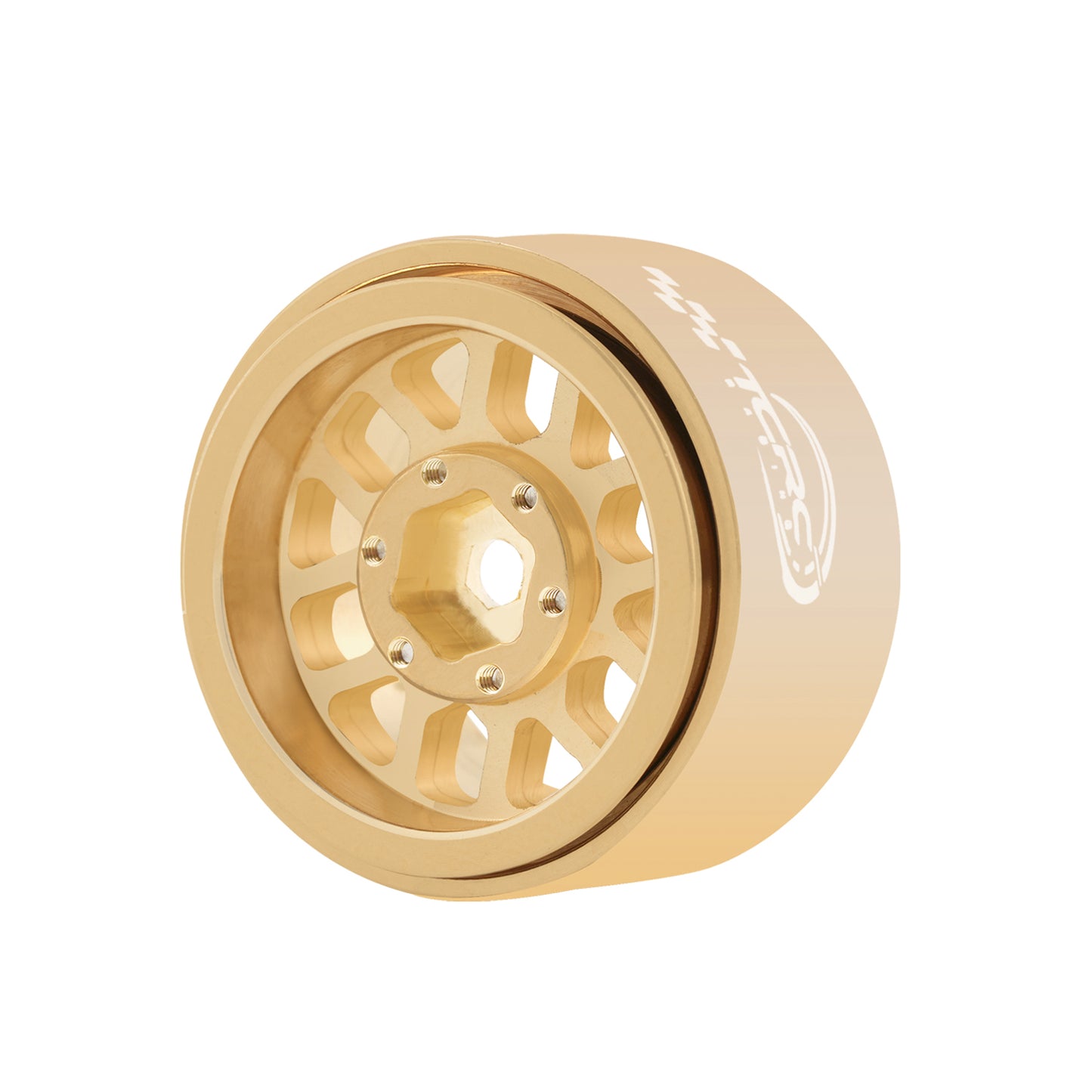 TCRC 4PCS Brass Deep Dish 1.0 Inch Beadlock Wheels Hubs