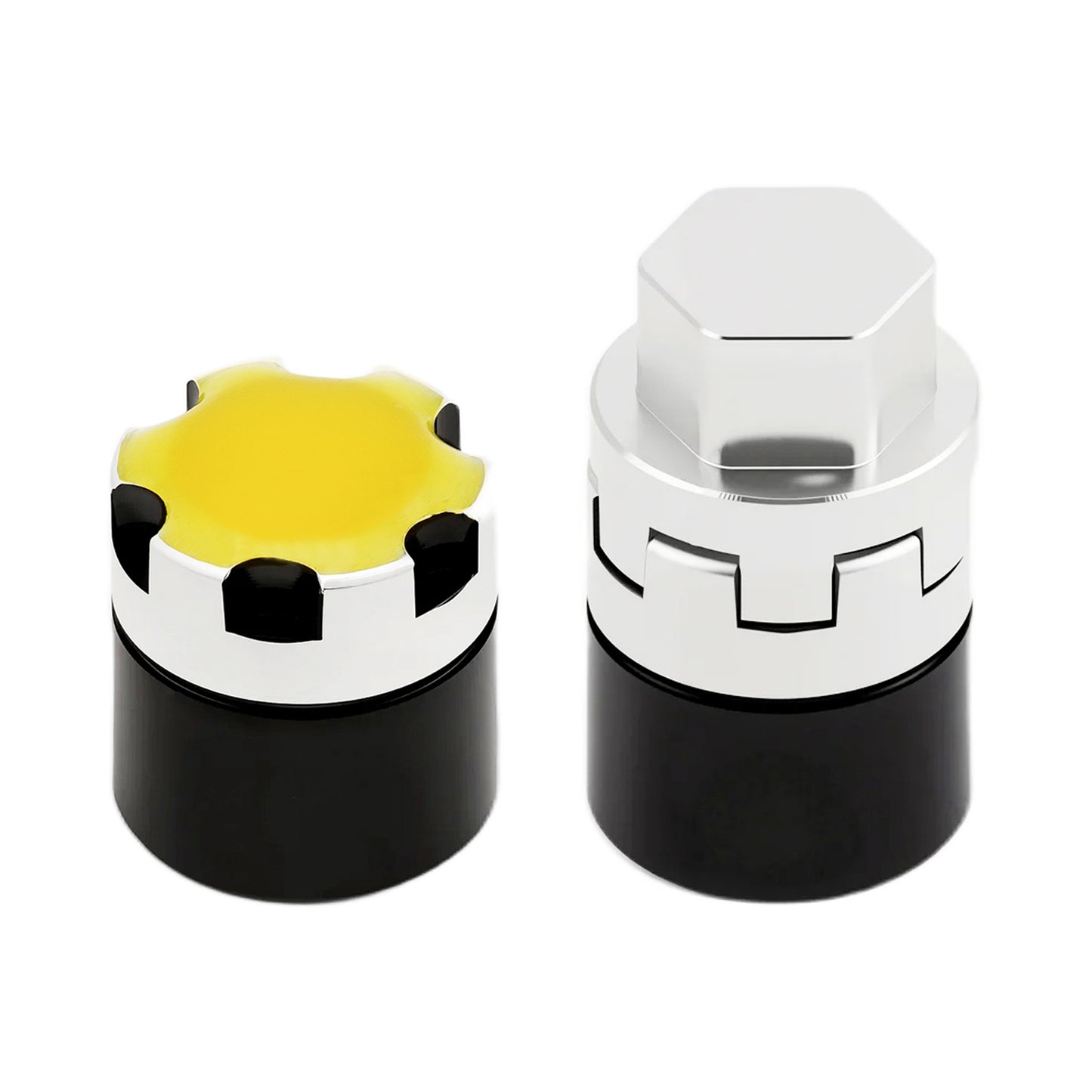 TCRC 4PCS Night Glow Color Fluorescent Green/Yellow Aluminum M4 Nut Wheel Rim Center Cap Manual Locking Hubs