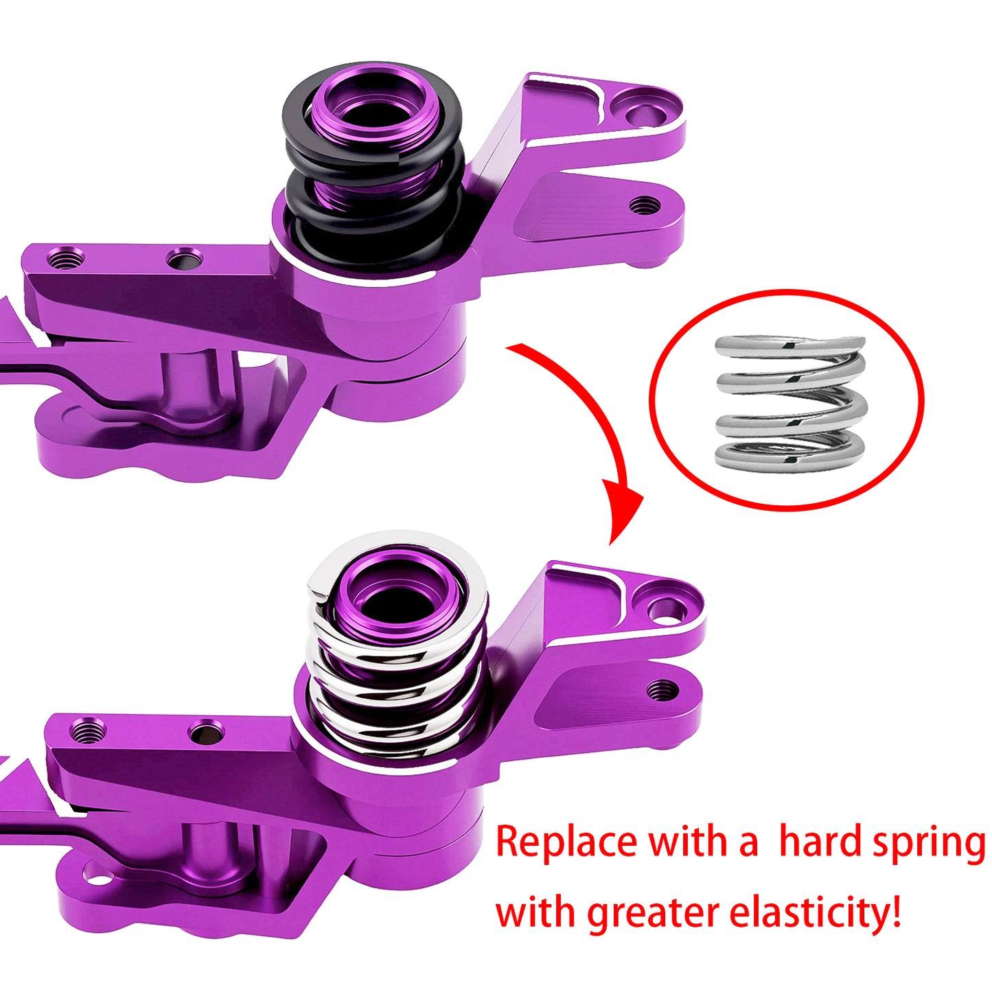 TCRC Aluminum Servo Saver Steering Bellcrank Assembly Set for 1/8 Traxxas Maxx Slash