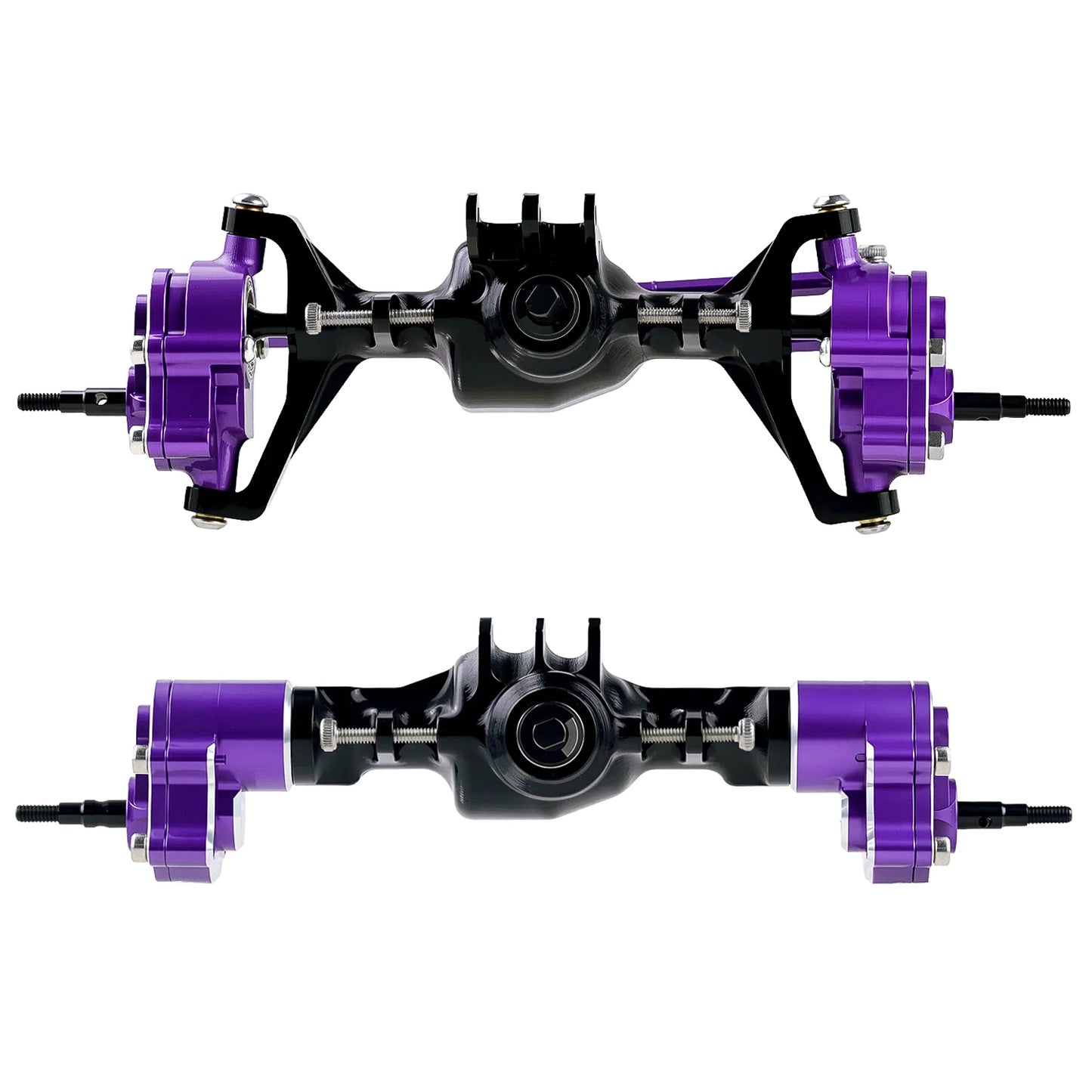 TCRC Aluminum +4mm Extended Front Rear Portal Axles Set Assembly for Redcat Ascent-18