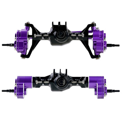 TCRC Aluminum +4mm Extended Front Rear Portal Axles Set Assembly for Redcat Ascent-18