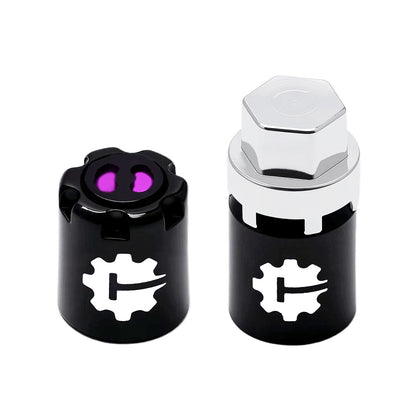 TCRC 4PCS Aluminum M2 Wheels Center Caps Lock Nuts