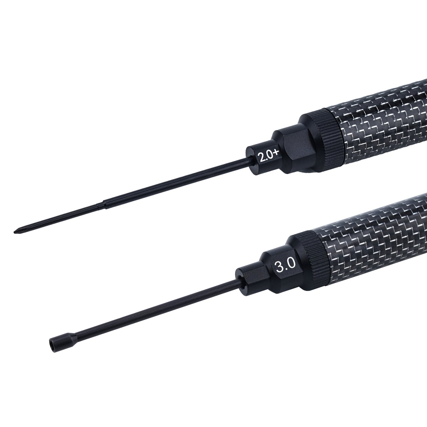 TCRC Carbon Fiber Handle Tool with High Speed Steel Screwdriver bit Set 2.0mm+ Phillips Screwdriver 3.0mm Hex Nut Driver for 1/30 Axial SCX30 Ford Bronco Jeep Wrangler JLU
