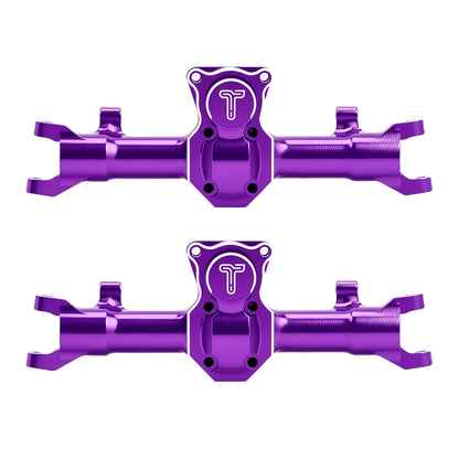 TCRC 2PCS Aluminum Front Axle Housings with Diff Covers Set for Axial AX24 XC-1 1/24 RC Crawler Upgrade Parts