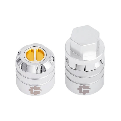 TCRC 4PCS Aluminum M4 Nut Wheel Rim Center Cap Manual Locking Hubs