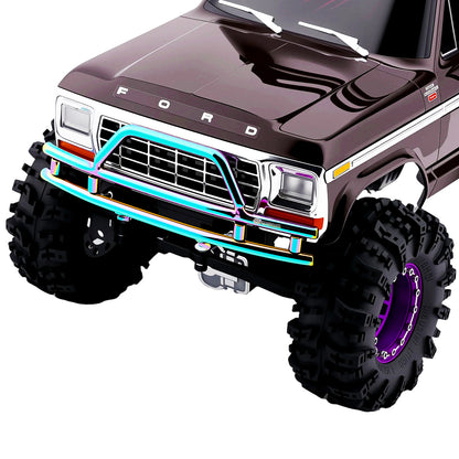 TCRC Metal Front and Rear Bumpers Set for 1/18 TRX4M F-150 High Trail Crawler Truck Upgrade
