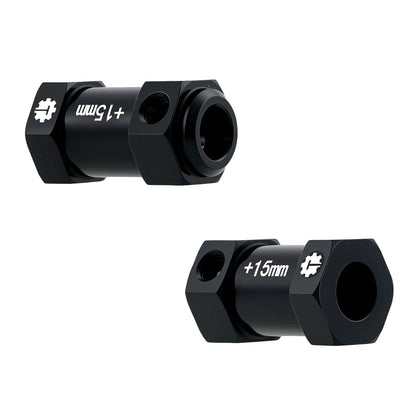 TCRC 4PCS Aluminum 12mm Wheel Hex Hubs 15MM Extension Adapters for Axial 1/8 AXP8 Gilamon Trail Buggy