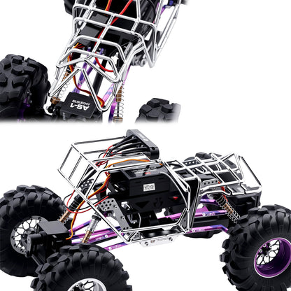 TCRC Metal Roll Cage Body Shell with Aluminum LED Lamp Holder for 1/24 Axial AX24 XC-1