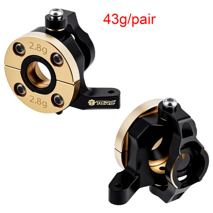 TCRC Brass Front Steering Knuckles + C-Hub with Adjustable Steering Block Weights Set 43g/Pair for HPI Venture18 Straight Axle Upgrade