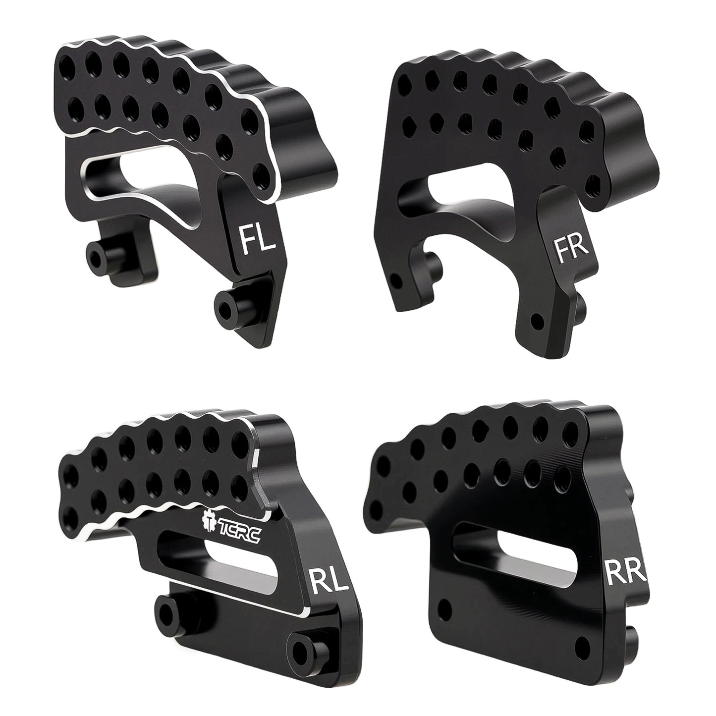 TCRC 4PCS Aluminum Adjustable Shock Mount Front Rear Suspension Bracket Shock Absorber Holder for HPI Venture18