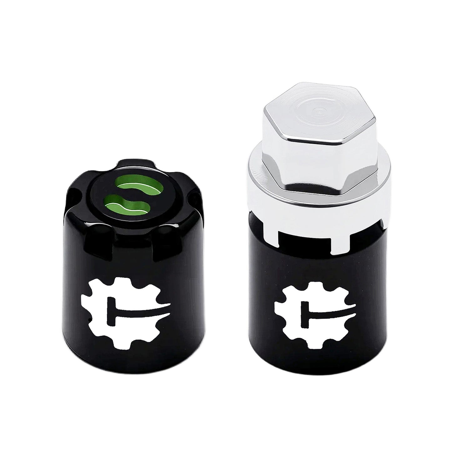 TCRC 4PCS Aluminum M2 Wheels Center Caps Lock Nuts