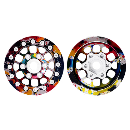 TCRC 4PCS Deep Dish Splash Anodizing Aluminum 1.55 Inch Wheels Hubs