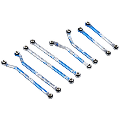 TCRC Splash Anodizing Aluminum High Clearance Chassis Links Set for 1/18 TRX4M F-150 High Trail Crawler Truck