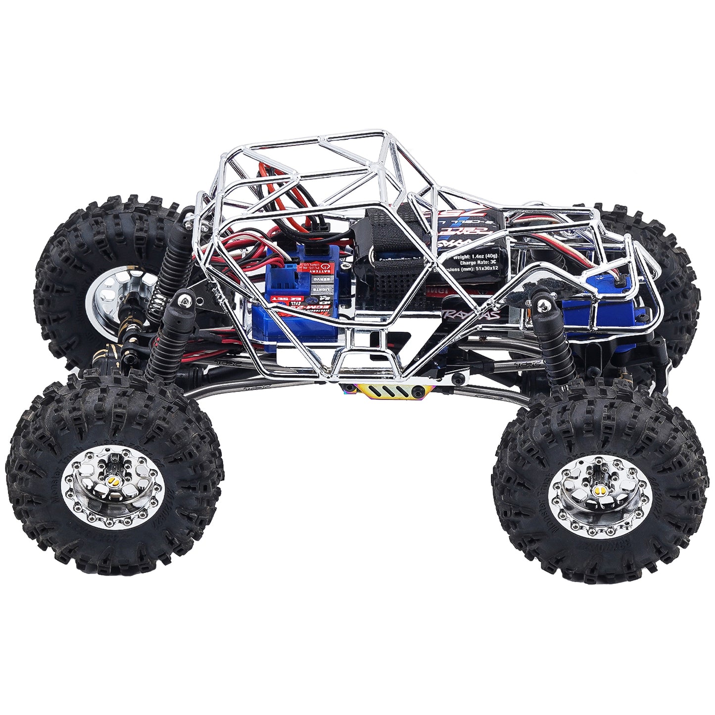 CRC Metal Roll Cage Body Shell with Aluminum LED Lamp Holder for 1/18 TRX4M Defender Bronco Crawler Truck